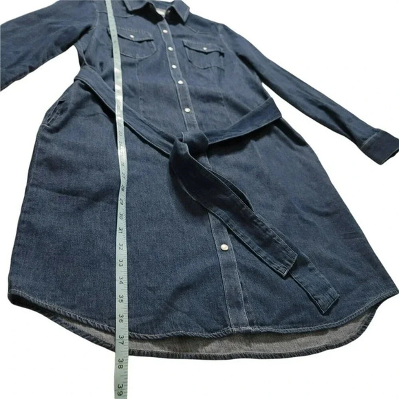 Untickit adventura size 6 Denim shirt Dress Long Sleeve Chest Pocket button UP - Picture 6 of 10